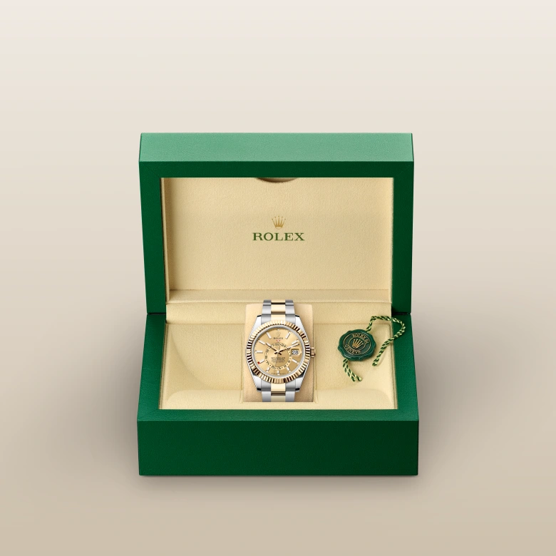 ロレックスROLEX SサイズBOX 3点 Rolex Sky-Dweller Yellow Gold Rolesor Oystersteel, M336933-0001